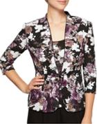 Alex Evenings Floral And Dotted Jacket And Camisole Set