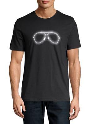 Michael Kors Neon Sunglasses Graphic Tee
