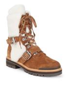 Sigerson Morrison Suede Shearling Mountain Boots