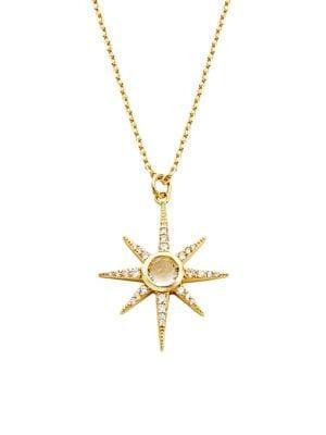 Lord & Taylor Crystal Starburst Pendant Necklace