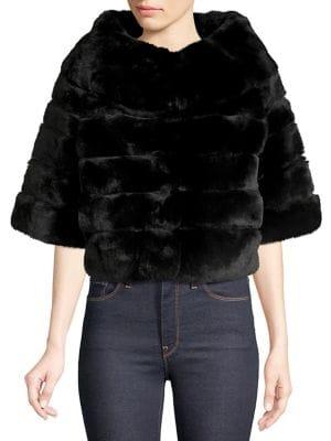 Diana Rosh Rabbit Fur Shawl