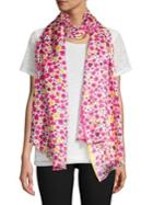 Kate Spade New York Multicolor Floral French Silk Scarf
