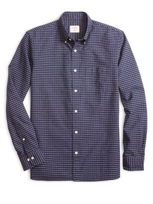 Brooks Brothers Red Fleece Oxford Yarndyes Grid Check Shirt