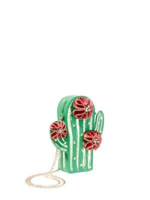 Betsey Johnson Lookin Sharp Kitsch Cactus Crossbody Bag