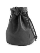 Royce New York Compact Leather Jewelry Drawstring Pouch