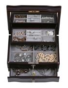 Mele & Co. Davina Locking Wooden Jewelry Box
