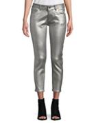 Dl Metallic Cropped Jeans