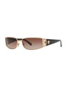 Versace 60mm Rectangle Sunglasses