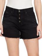 William Rast High-rise Floral-embroidered Shorts