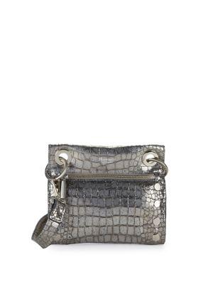 Hammitt Tony Croco Embossed Leather Crossbody Bag