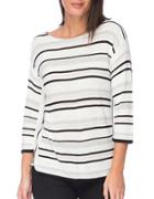 B Collection By Bobeau Striped Blanche Sweater