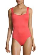 Michael Kors Ribbed One-piece Swimsuit