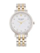 Kate Spade New York Monterey Pave Mother-of-pearl & Two-tone Stainless Steel Bracelet Watch