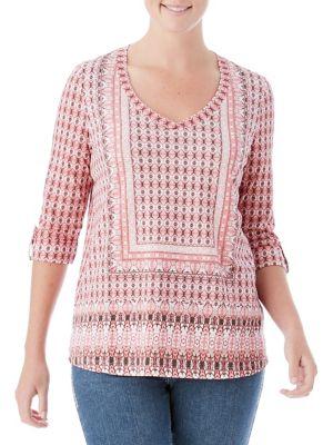 Olsen Printed Tunic Tee
