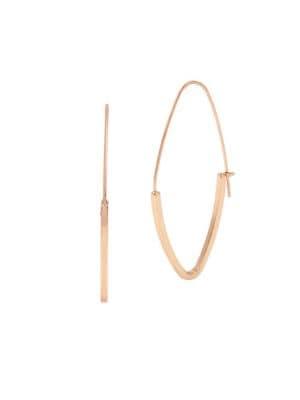 Bcbgeneration Rose Goldtone Marquise Hoop Earrings
