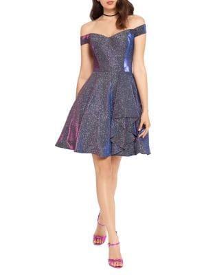Blondie Nites Off-the-shoulder Fit-&-flare Dress