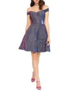 Blondie Nites Off-the-shoulder Fit-&-flare Dress