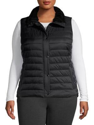 Calvin Klein Performance Plus Plus Ribbed Quilted Puffer Vest