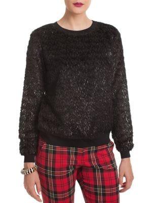 Trina Turk Cocktail Soiree Blanc Noir Pullover
