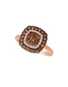 Levian Chocolatier Diamond And 14k Rose Gold Cocktail Ring