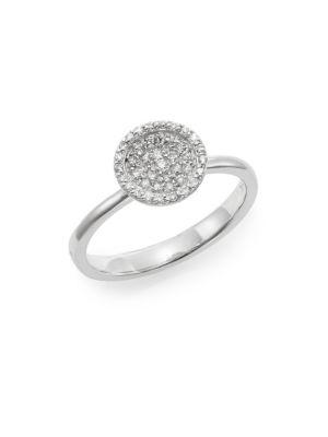 Effy Diamond & 14k White Gold Disc Ring