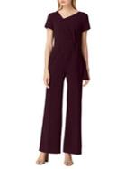Tahari Arthur S. Levine Asymmetrical Crepe Jumpsuit