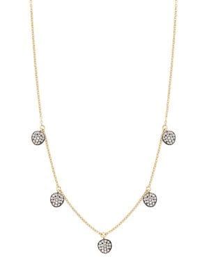 Nadri Crystal-embellished Disc Necklace