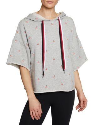 Betsey Johnson Raw Edge Novelty Sweatshirt