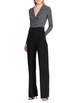 Lauren Ralph Lauren Two-tone Straight-leg Jumpsuit