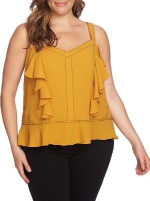 1.state V-neck Ruffled Camisole