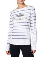 Betsey Johnson Performance Weekend Striped Pullover