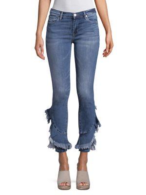 Blanknyc Ruffle-bottom Skinny Jeans
