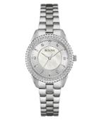 Bulova Crystal-accented Stainless Steel Watch