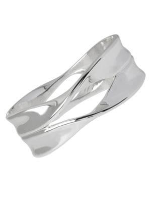 Robert Lee Morris Atlantis Silvertone Sculptural Bracelet