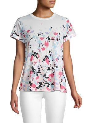 Donna Karan Pleated Print T-shirt