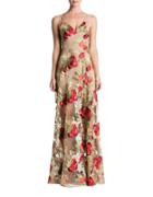 Dress The Population Florence Floral Embroidered Dress