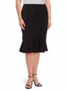 Calvin Klein Plus Ruffle Knee-length Skirt
