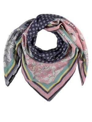 Fraas Patchwork Floral Square Scarf