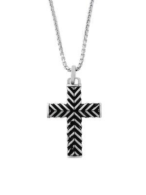 Effy Gento Sterling Silver Cross Pendant Necklace