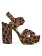 Circus By Sam Edelman Kaylor Leopard-print Faux Suede Platform Sandals