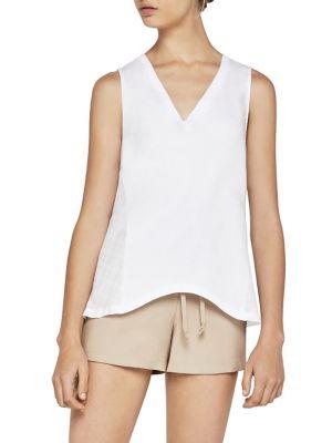 Bcbgeneration Sleeveless Hi-lo Mixed-media Top