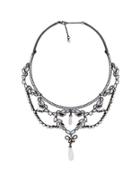 Jenny Packham Crystal & Rose Opal Pendant Necklace