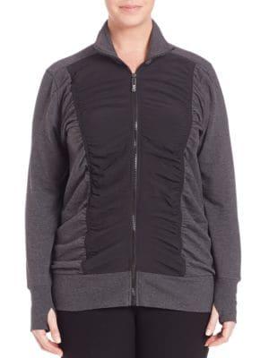 Marc New York Performance Plus Plus Ruched-front Thumbhole Jacket