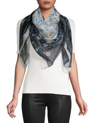 Max Mara Floral Silk Scarf
