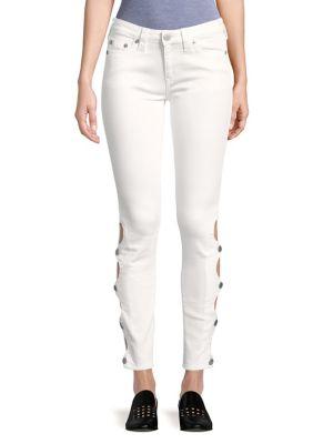 True Religion Halle Buttoned-cutout Skinny Jeans