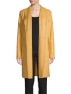 Premise Open Faux Leather Cardigan