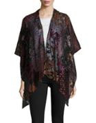 Collection 18 Embroidered Fly Away Burnout Wrap