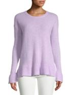 Lord & Taylor Ruffle-trimmed Cashmere Sweater
