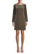 Vince Camuto Long-sleeve Velvet Shift Dress