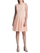 Calvin Klein Plus Perforated Fit-and-flare Dress